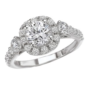 Halo Semi-Mount Diamond Ring