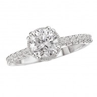 Halo Semi-Mount Diamond Ring