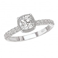 Halo Semi-Mount Diamond Ring