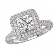 Halo Semi-Mount Diamond Ring