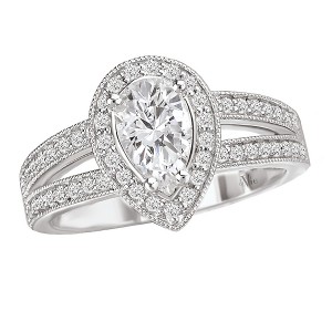 Halo Semi-Mount Diamond Ring