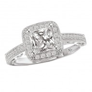 Halo Semi-Mount Diamond Ring