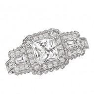 Halo Semi-Mount Diamond Ring