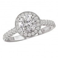 Halo Semi-Mount Diamond Ring