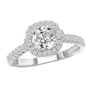 Halo Semi-Mount Diamond Ring