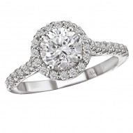 Round Halo Semi-Mount Ring