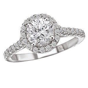 Round Halo Semi-Mount Ring