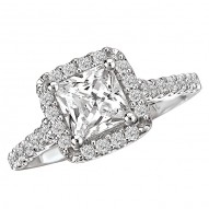 Halo Semi-Mount Diamond Ring
