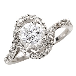 Halo Semi-Mount Diamond Ring