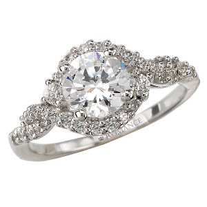 Halo Semi-Mount Diamond Ring