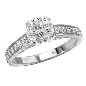 Peg Head Semi-Mount Diamond Ring
