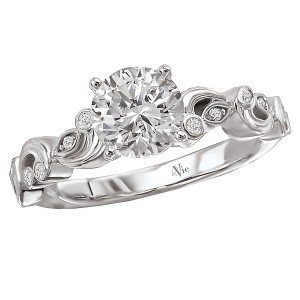 Peg Head Semi-Mount Diamond Ring