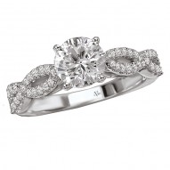 Braided Semi-Mount Diamond Ring
