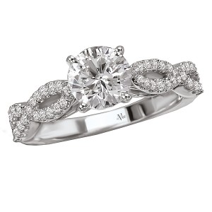 Braided Semi-Mount Diamond Ring