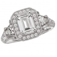 Halo Semi-Mount Diamond Ring