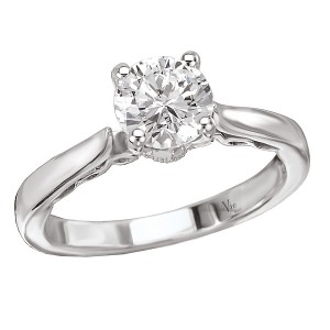 Solitaire Semi-Mount Diamond Ring