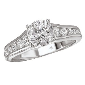 Peg Head Semi-Mount Diamond Ring