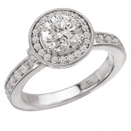 Round Halo Semi-Mount Ring