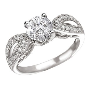 Split Shank Semi-Mount Diamond Ring