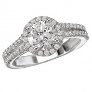 Halo Semi-Mount Diamond Ring