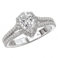 Halo Semi-Mount Diamond Ring