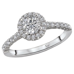 Halo Semi Mount Diamond Ring