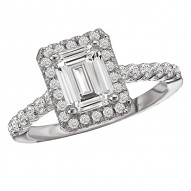 Halo Semi-Mount Diamond Ring