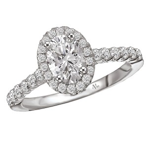 Halo Semi-Mount Diamond Ring