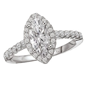 Halo Semi-Mount Diamond Ring