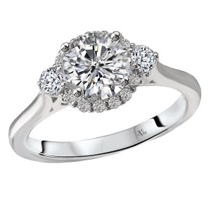 Halo Semi-Mount Diamond Ring