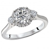 Halo Semi-Mount Diamond Ring