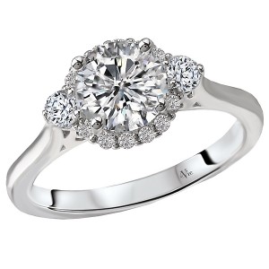 Halo Semi-Mount Diamond Ring