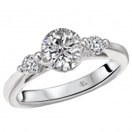 3-Stone Semi-Mount Diamond Ring