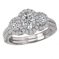 Halo Semi-Mount Diamond Ring
