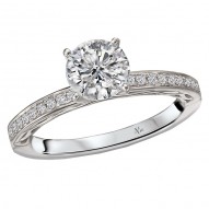 Peg Head Semi-Mount Diamond Ring