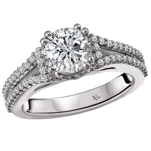 Split Shank Semi-Mount Diamond Ring