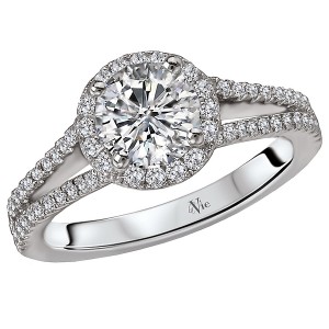 Split Shank Semi-Mount Diamond Ring