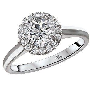 Halo Semi-Mount Diamond Ring