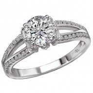 Split Shank Semi-mount Diamond Ring