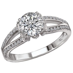 Split Shank Semi-mount Diamond Ring