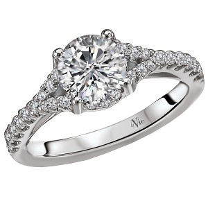 Split Shank Semi-Mount Diamond Ring