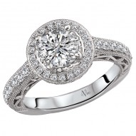 Halo Semi-Mount Diamond Ring