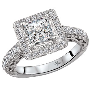 Halo Semi-Mount Diamond Ring