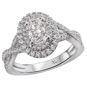 Halo Semi-Mount Diamond Ring