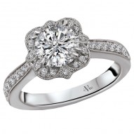 Halo Semi-Mount Diamond Ring