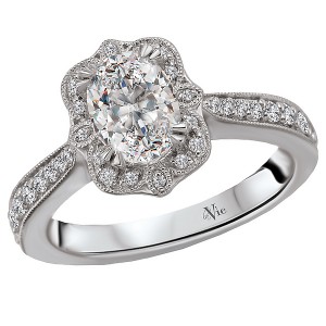 Halo Semi-Mount Diamond Ring