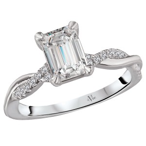 Peg Head Semi-Mount Diamond Ring
