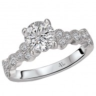 Peg Head Semi-Mount Diamond Ring