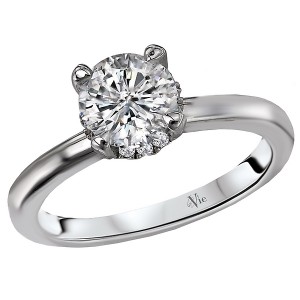 Peg Head Semi-Mount Diamond Ring