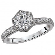 Halo Semi-Mount Diamond Ring